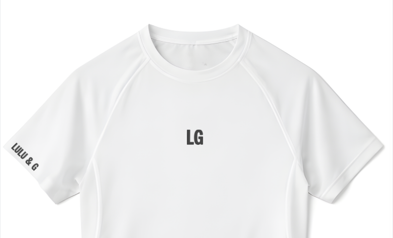 Kids white short sleeve compression shirt.
